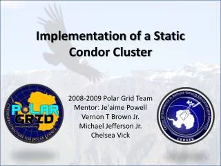 Implementation of a Static Condor Cluster