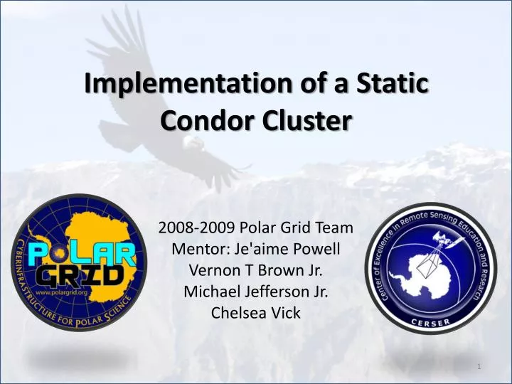 implementation of a static condor cluster