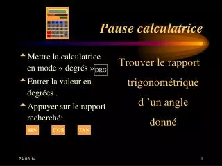 Pause calculatrice