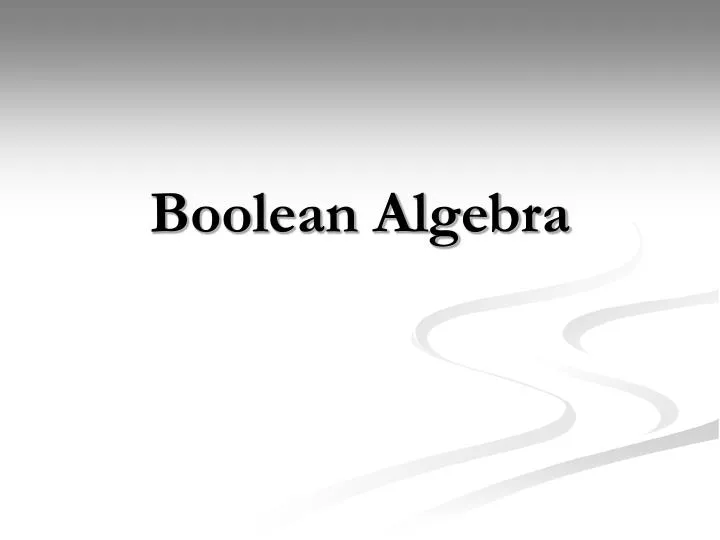 boolean algebra