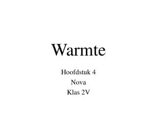 Warmte