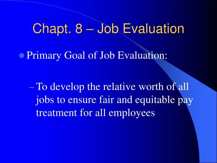 chapt 8 job evaluation