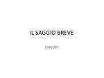 IL SAGGIO BREVE - slide 1