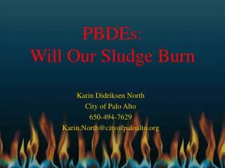 PBDEs: Will Our Sludge Burn