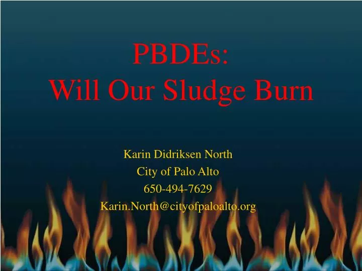 pbdes will our sludge burn