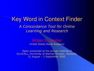 Key Word in Context Finder