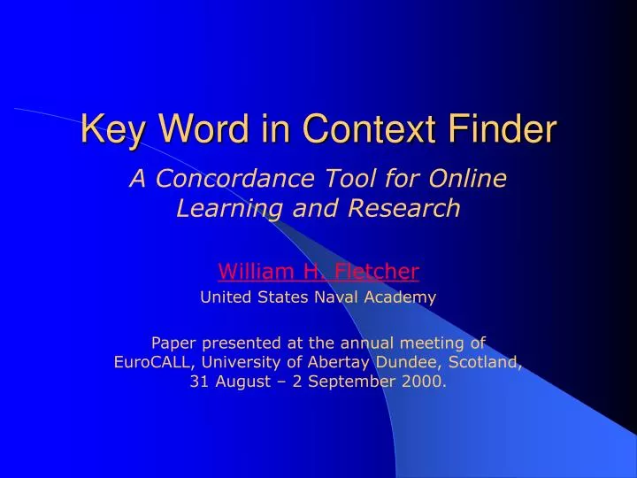 key word in context finder