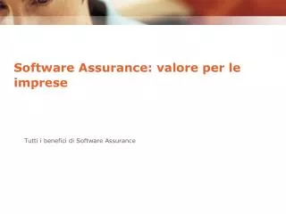 Software Assurance: valore per le imprese