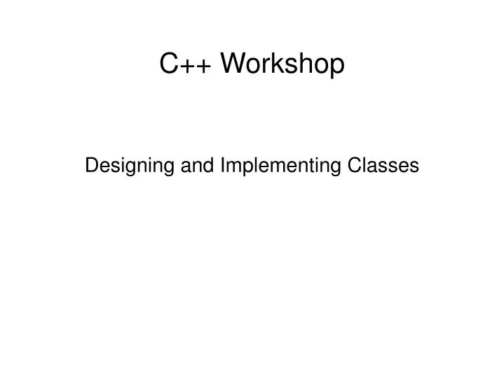 designing and implementing classes