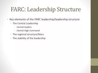 FARC: Leadership Structure