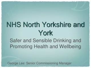 NHS North Yorkshire and York