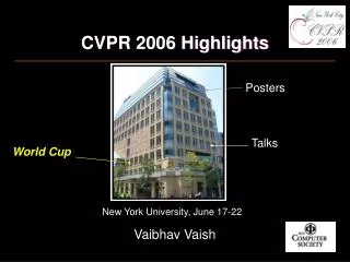 CVPR 2006 Highlights