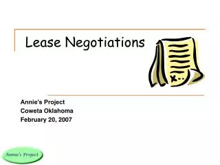 Lease Negotiations