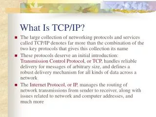 What Is TCP/IP?