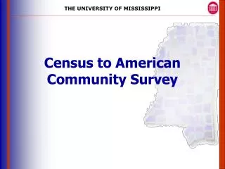 Census to American Community Survey