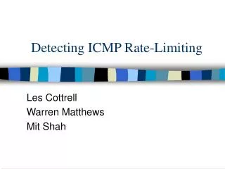 Detecting ICMP Rate-Limiting