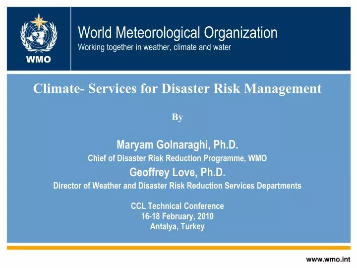 world meteorological organization working together in weather climate and water