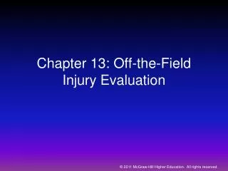 Chapter 13: Off-the-Field Injury Evaluation