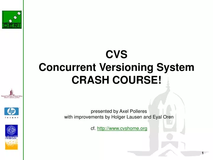 cvs concurrent versioning system crash course