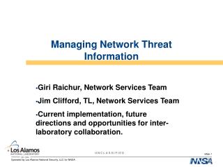 Managing Network Threat Information