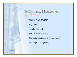 Performance Management and Awards