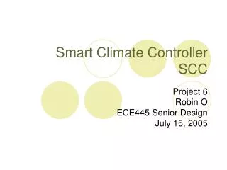 Smart Climate Controller SCC