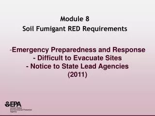 Emergency Preparedness and Response - Difficult to Evacuate Sites - Notice to State Lead Agencies (2011)