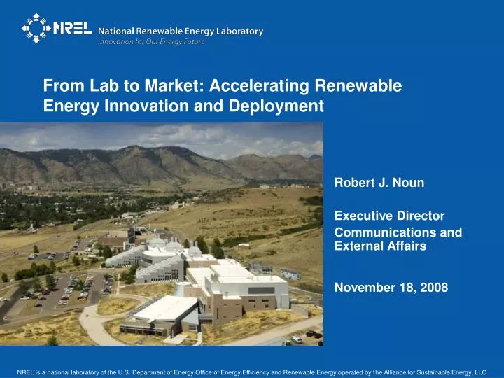 from lab to market accelerating renewable energy innovation and deployment