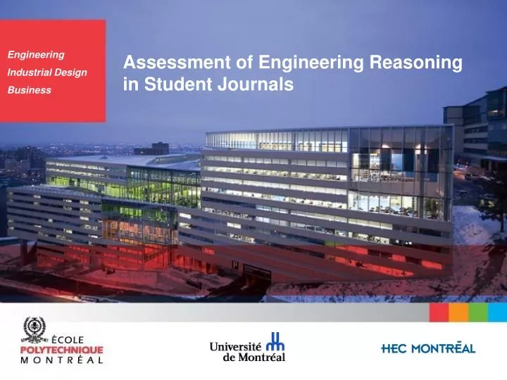 assessment of engineering reasoning in student journals