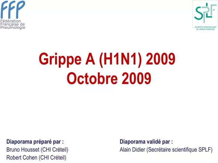 grippe a h1n1 2009 octobre 2009