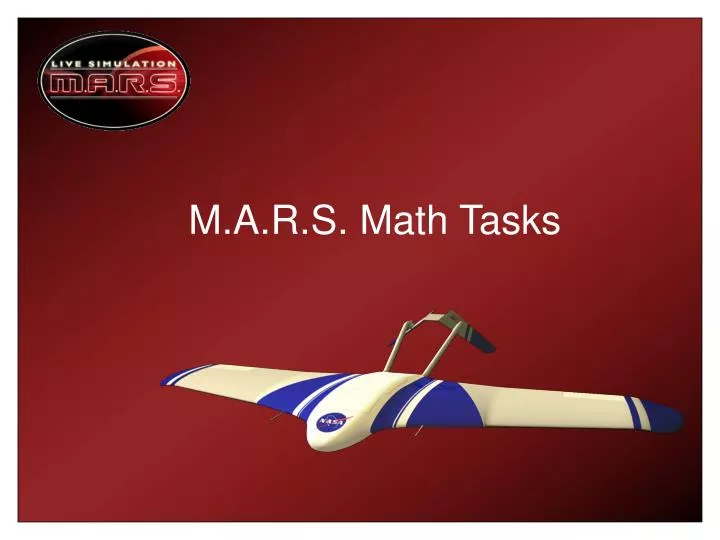 m a r s math tasks
