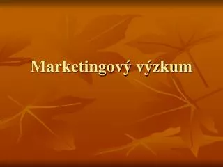 marketingov v zkum