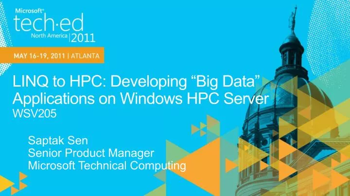 linq to hpc developing big data applications on windows hpc server wsv205