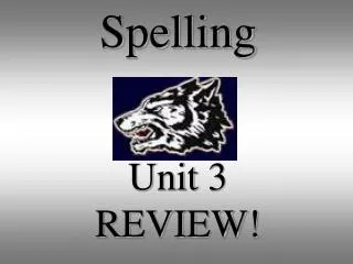 Spelling Unit 3 REVIEW!