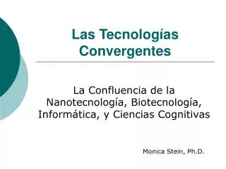 Las Tecnologías Convergentes