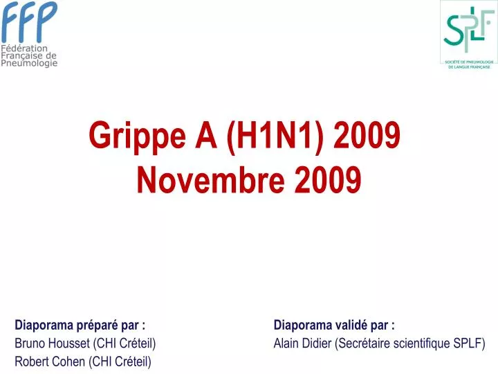 grippe a h1n1 2009 novembre 2009