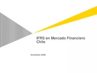 IFRS en Mercado Financiero Chile