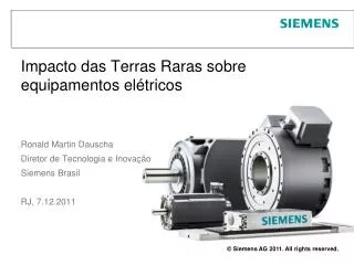 Impacto das Terras Raras sobre equipamentos elétricos