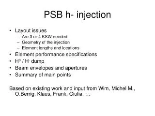 PSB h- injection