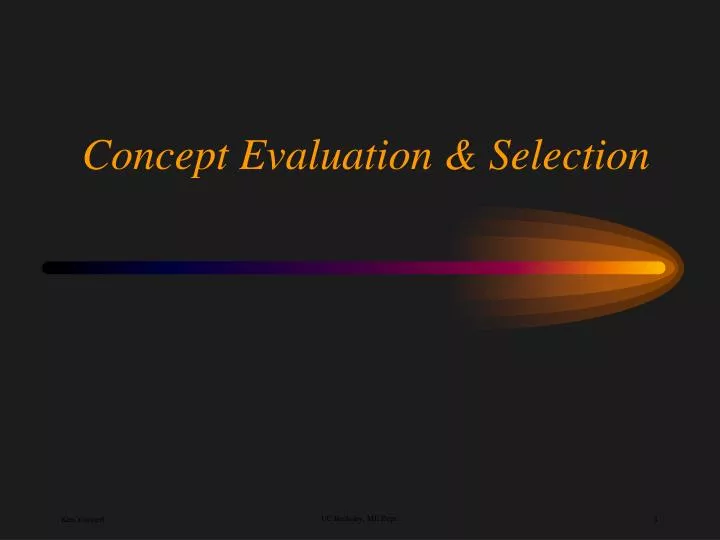 concept evaluation selection