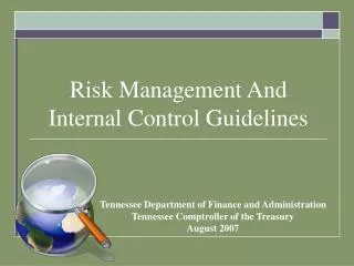 Risk Management And Internal Control Guidelines