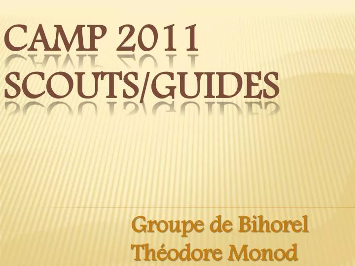 camp 2011 scouts guides