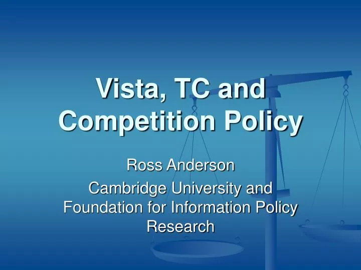 vista tc and competition policy
