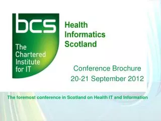 Conference Brochure 20-21 September 2012