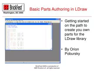 Basic Parts Authoring in LDraw
