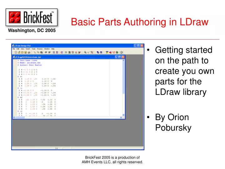 basic parts authoring in ldraw