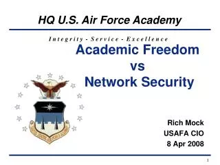 Academic Freedom vs Network Security