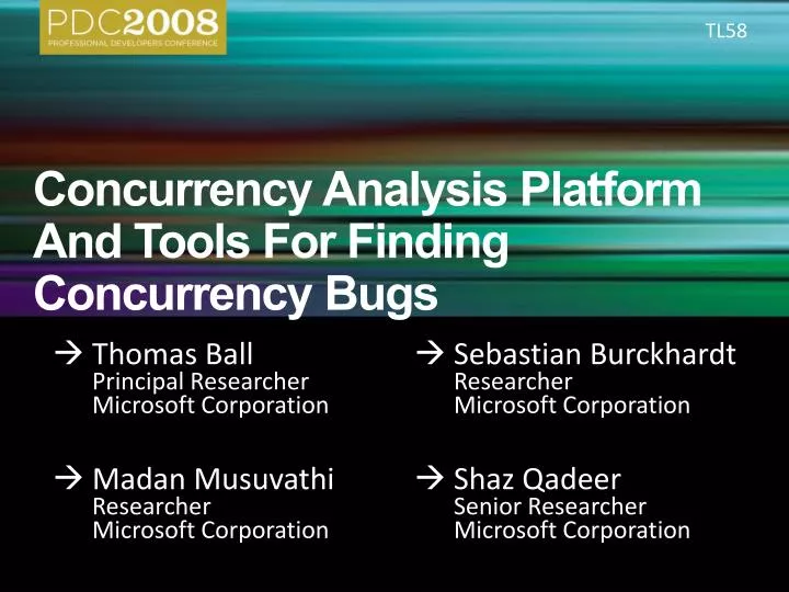 concurrency analysis platform and tools for finding c o ncurrency bugs