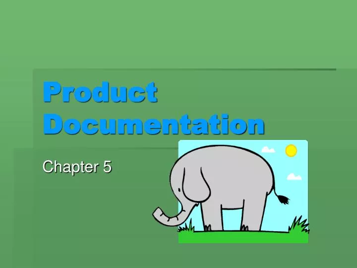 product documentation