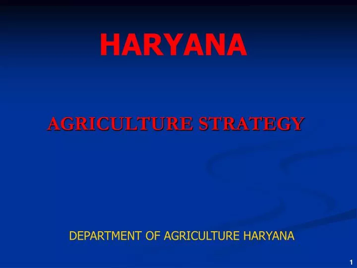agriculture strategy